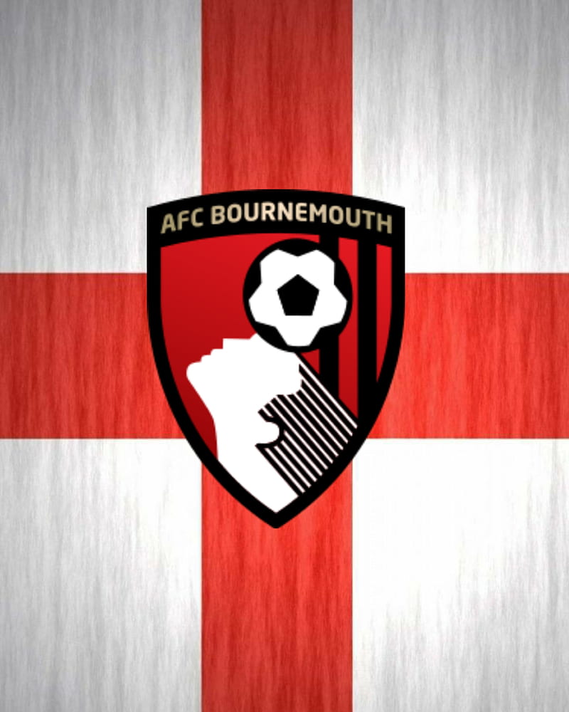 Bournemouth fc , bournemouth fc, bournemouth football club, england, english football, football, football club, logo, premier league, st george flag, HD phone wallpaper