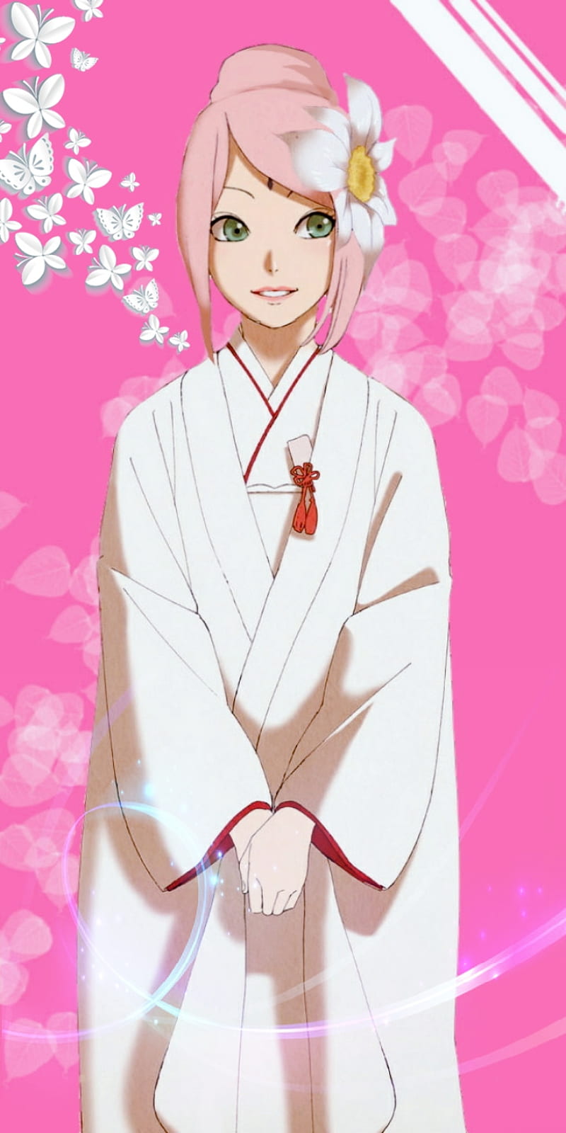 Sakura Wedding, sakura, haruno, uchiha, boruto, naruto, wedding, anime, girls, HD phone wallpaper