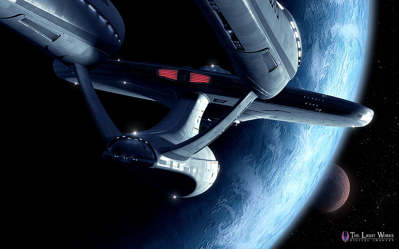 Star Trek New 1701 Approaching Planet, sci-fi, tv series, star trek, movies, HD wallpaper