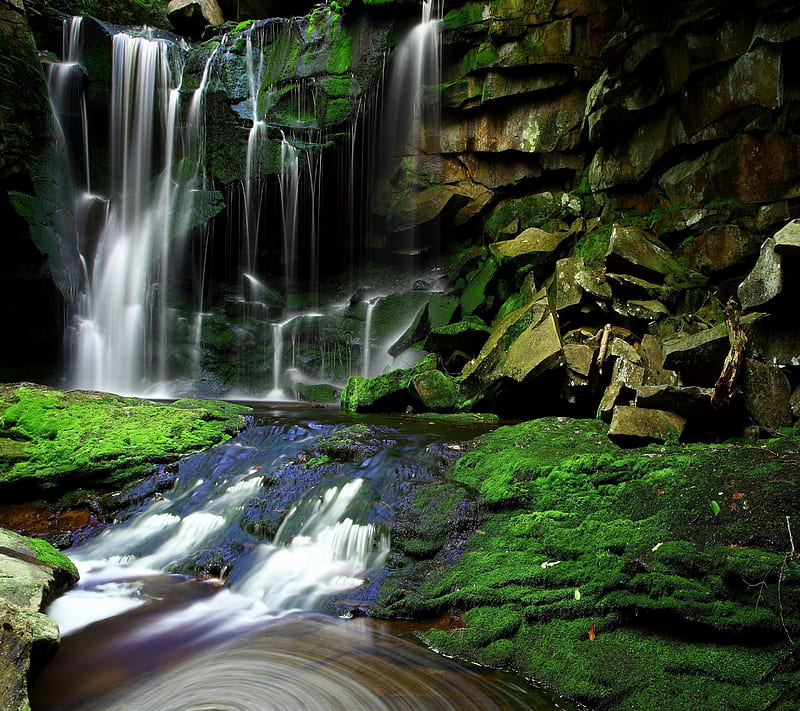 Moss On The Rocks, Nature, Hd Wallpaper 