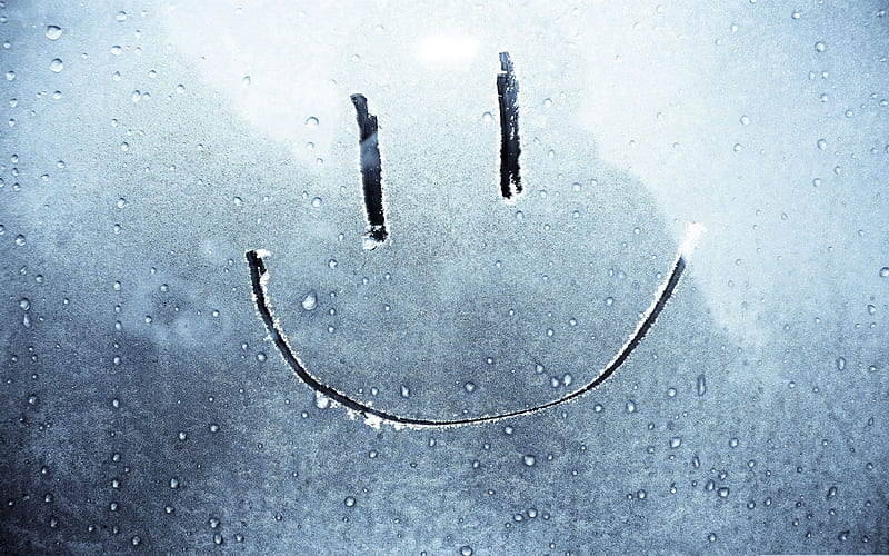 frosty smiley face-Cute funny design, HD wallpaper