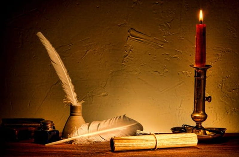 ~old time~, candle, still life, time, old, style, HD wallpaper