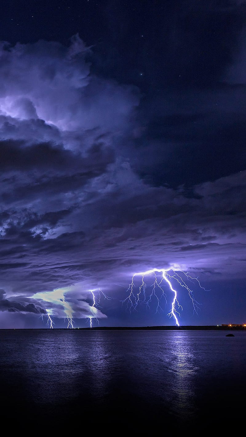 Thunderstorm, lightning, thunderstorm lightnings, HD phone wallpaper