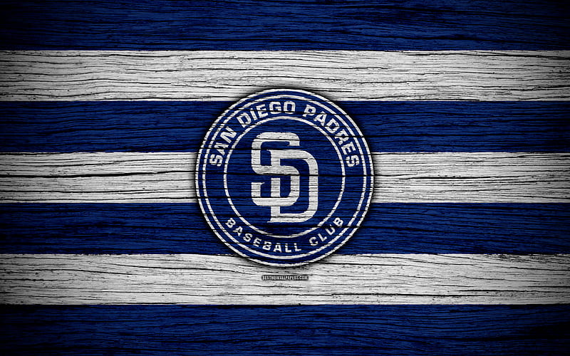 San Diego Padres MLB, baseball, USA, Major League Baseball, wooden texture, art, baseball club, HD wallpaper