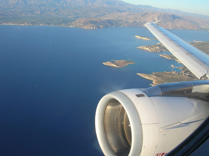 A320 TAKE OFF, greece, aircraft, view, iscar, a320, crete, HD wallpaper
