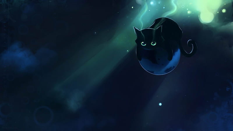 space cat-Fantasy painting, HD wallpaper