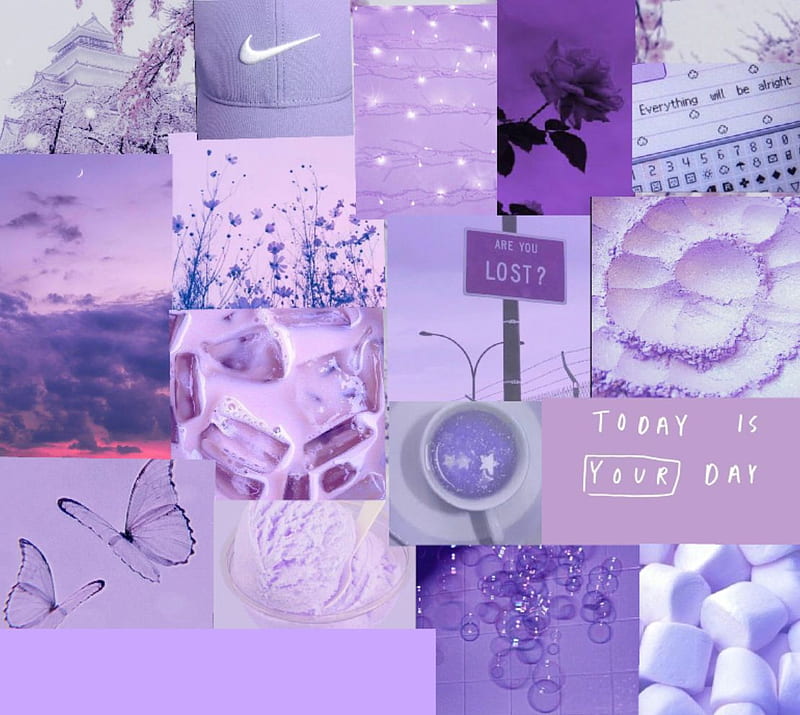 Lavender Collage . Purple aesthetic, background, Aesthetic iphone ...