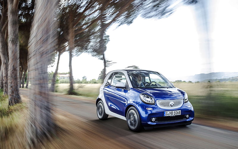 Smart Fortwo 2018 cars, road, compact cars, Smart, HD wallpaper