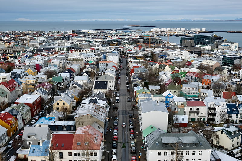 City, aerial view, buildings, road, cityscape, HD wallpaper | Peakpx