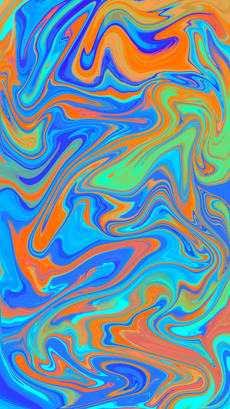 iPhoneXpapers.com | iPhone X wallpaper | bd88-minimal-circle-orange-blue -art-illustration