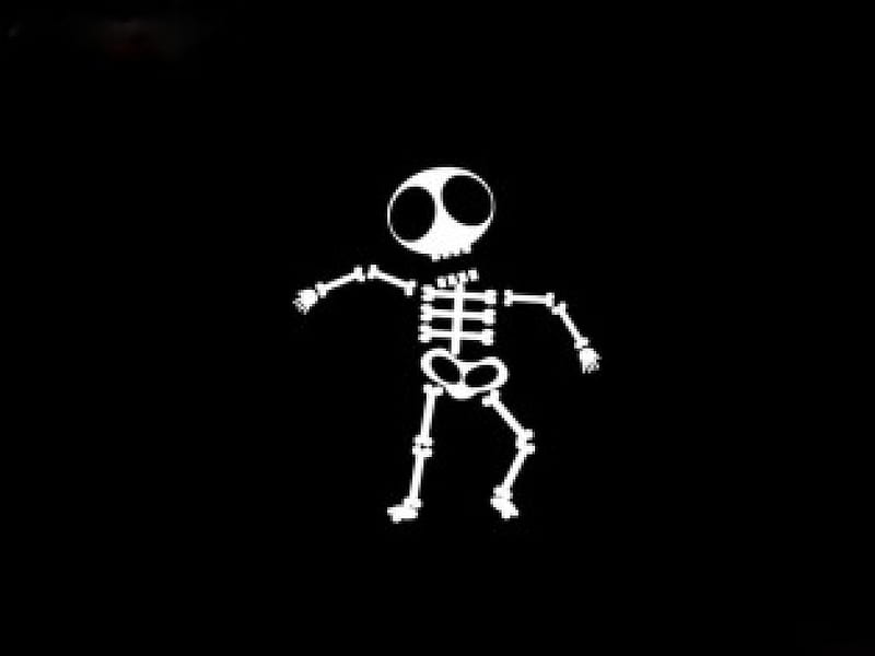 THE CUTEST OF THEM ALL, fantasy, cg, black and white, skeletons, abstract, bones, dancing, puppets, HD wallpaper