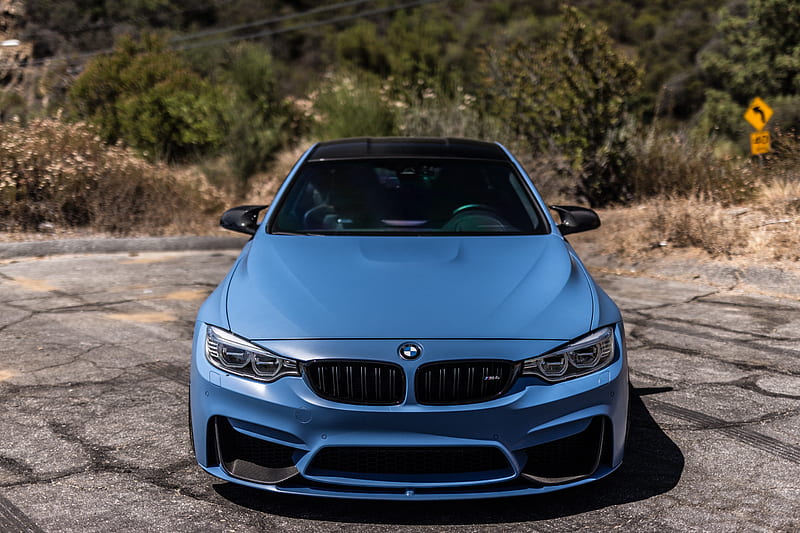 BMW M4, 2017, Blue M4, F83 front view, sports coupe, new m4, BMW, HD wallpaper