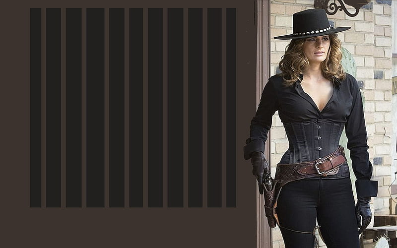 How Fast Are You.., female, models, cowgirl, Stana Katic, holsters, ranch, fun, outdoors, women, brunettes, NRA, pistols, girls, fashion, western, style, HD wallpaper