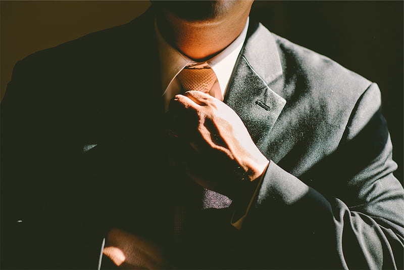 man, tie, hand, suit, business, HD wallpaper