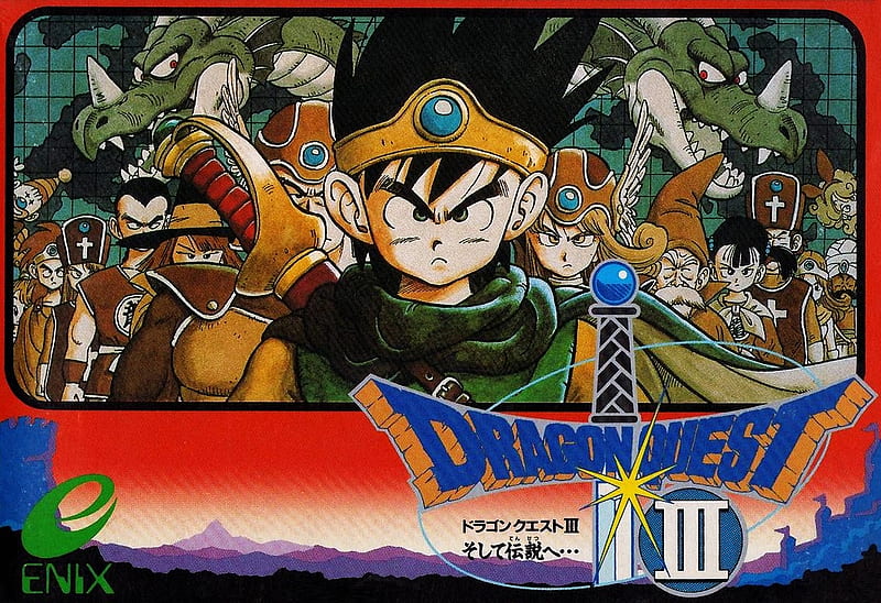 Dragon Quest III Promo Art, Dragon Quest, Green Dragon, Hero, Video Game, Enix, HD wallpaper