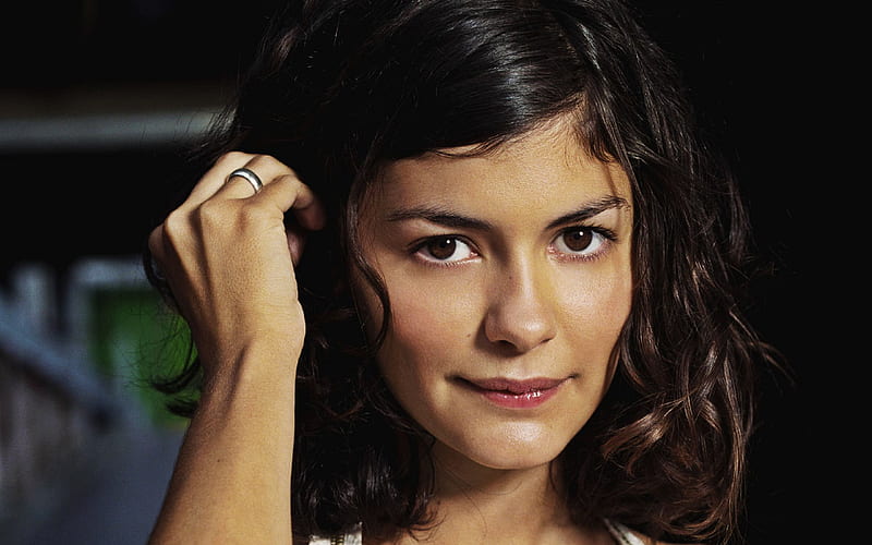 Audrey Tautou, french actress, portrait, face, hoot, brunettes, beautiful french woman, french celebrities, HD wallpaper