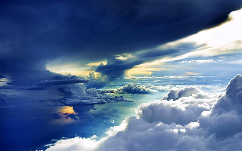 Unusual Clouds, nature, sky, clouds, unusual, HD wallpaper