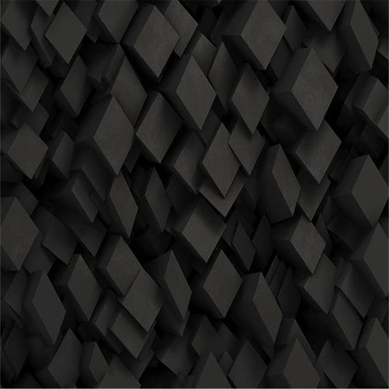 Simple abstract black 3D stereo geometric sofa tv background wall., Simple Abstract Dark, HD phone wallpaper