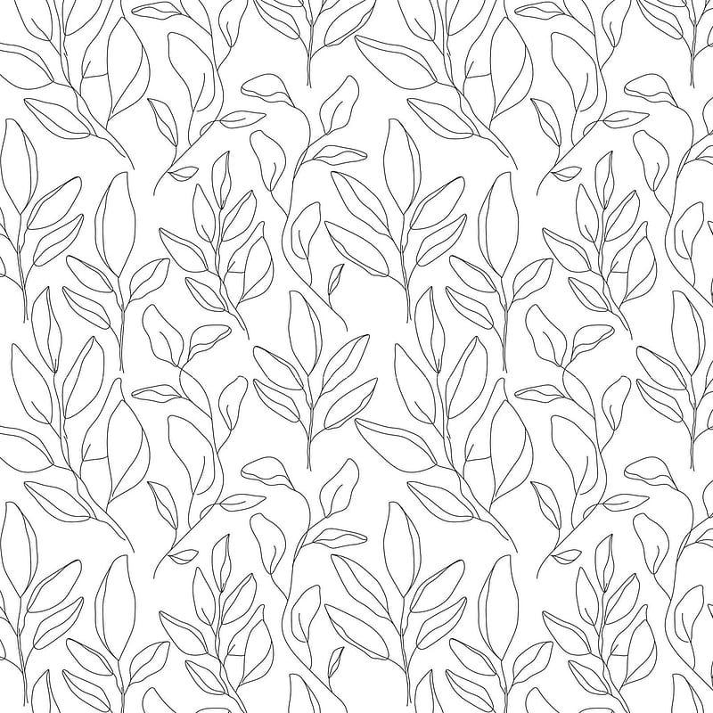 Floral Line Abstract . Black and White. Peel and Stick . Removable . Premium Home Decor. – Timberlea Interiors, HD phone wallpaper