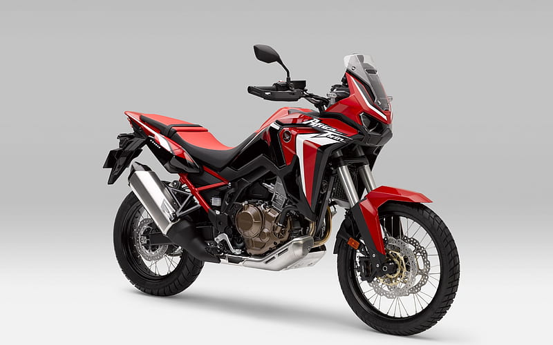 Honda XRV650 Africa Twin, 2021, front view, exterior, red XRV650 Africa Twin, japanese motorcycles, Honda, HD wallpaper