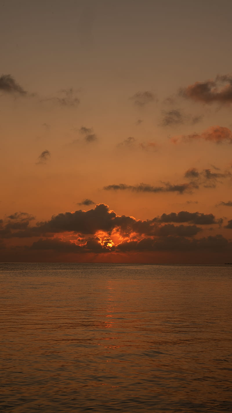 Gaze 2 , beach, clouds, lagoon, nature, ocean, orange, sky, sunsets sunset maldives colors yellow orange sky surreal ultra high quality trending popular maldives nature landscape, surreal, HD phone wallpaper