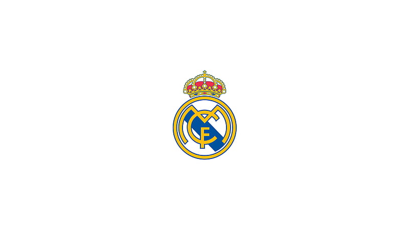Crest Emblem Logo Soccer Symbol White Background Real Madrid C.F, HD wallpaper