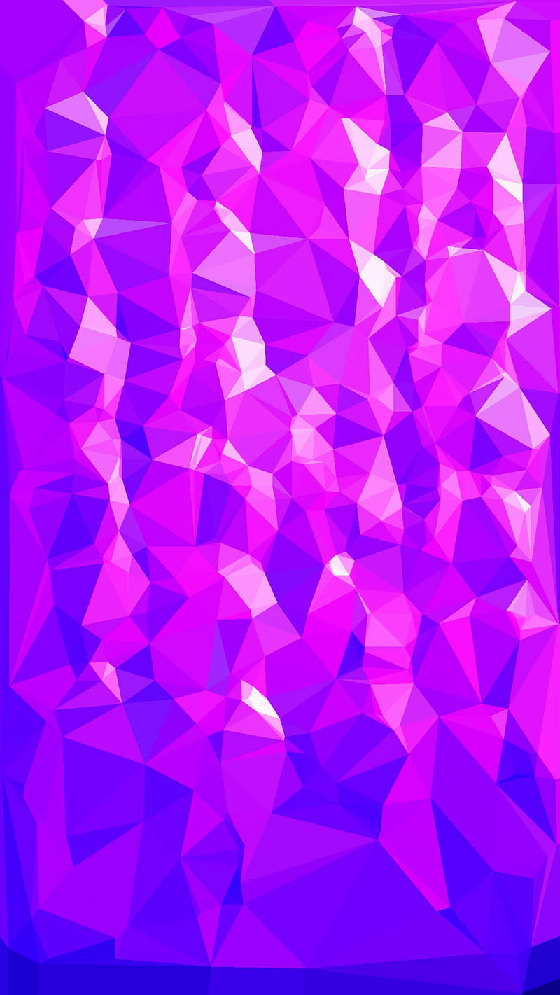 Polygon, abstract, cute, geometric, magenta, material, pink, purple, shapes, triangle, HD phone wallpaper