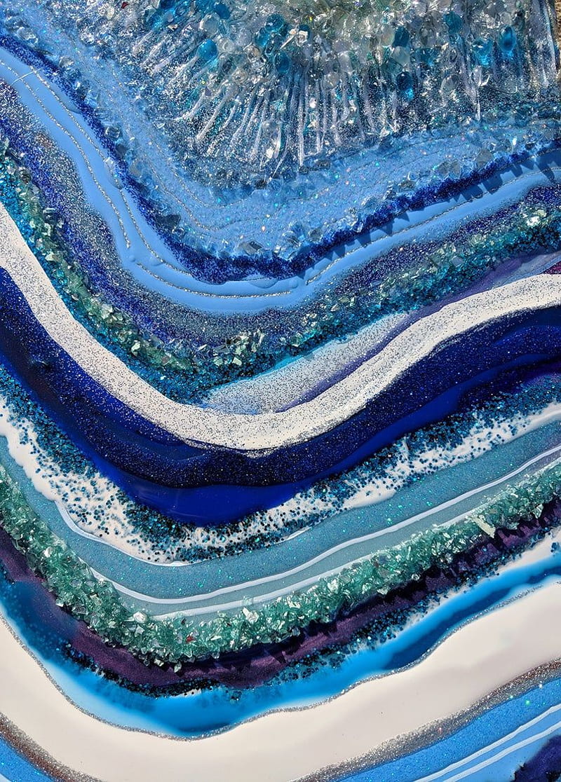 Geode Agate Sapphire Wall Art. Etsy wall art, Abstract art , Blue aesthetic, HD phone wallpaper