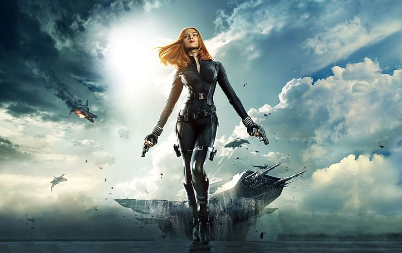Scarlett Johansson, Captain America, Movie, Black Widow, Captain America: The Winter Soldier, HD wallpaper