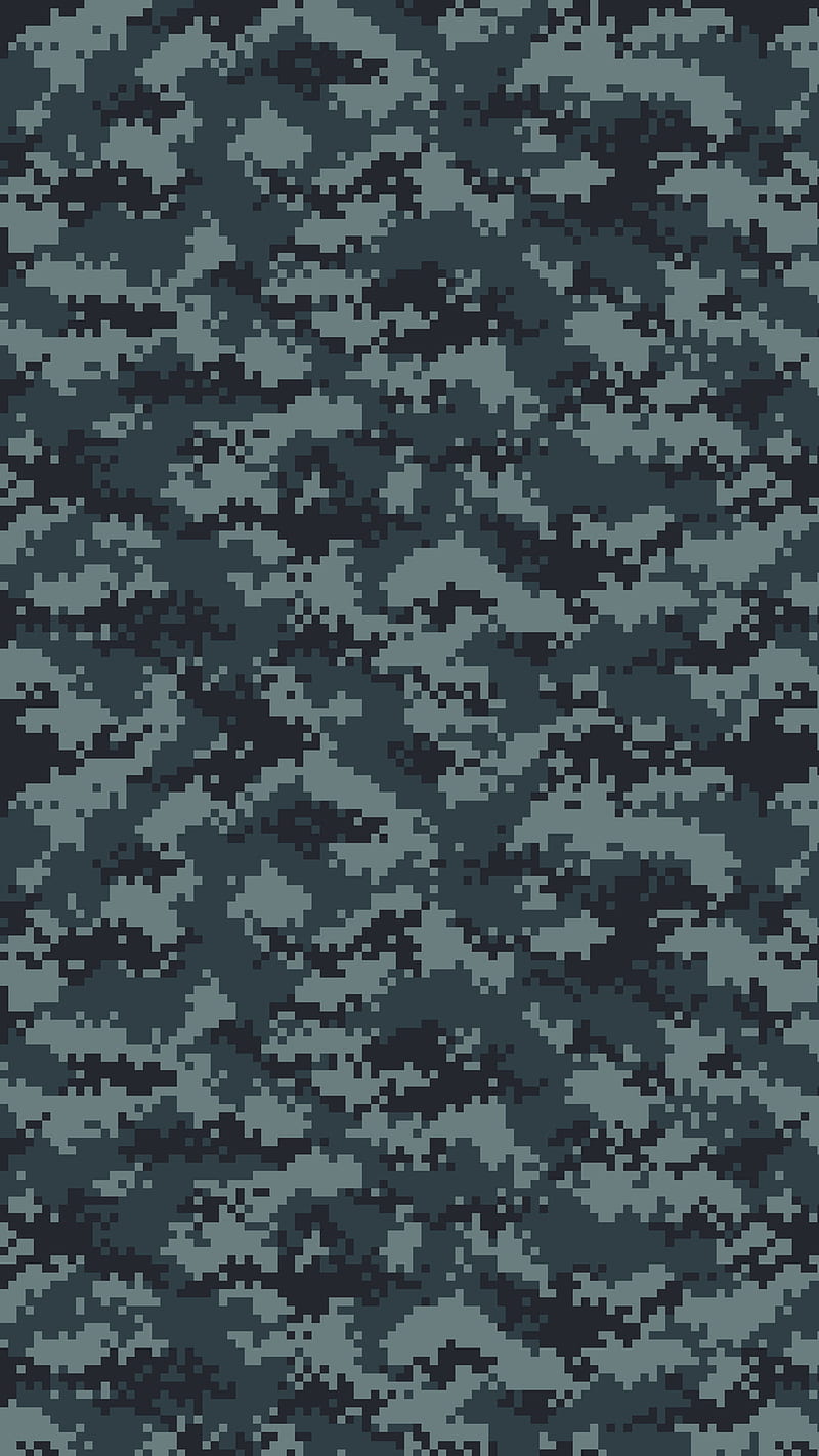 Navy Blue Digital Camo Wallpaper