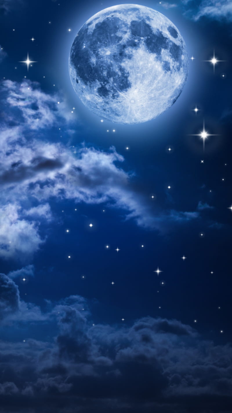 Moon, night, sky, HD phone wallpaper | Peakpx