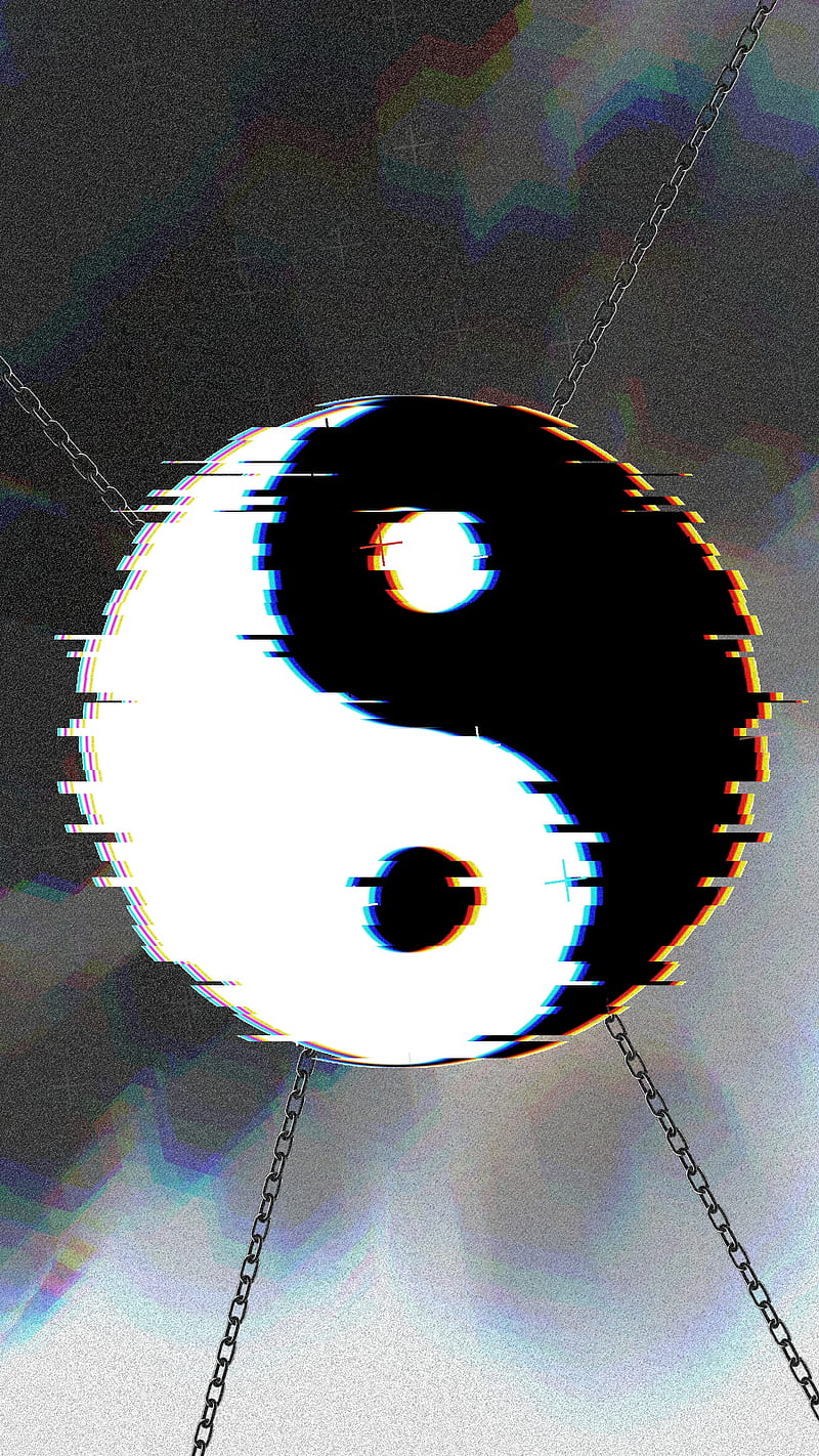 Yin Yang, 3d, balance, black, fine art, new, peace, white, HD phone wallpaper