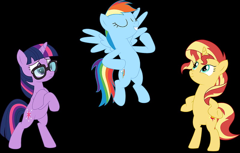 My Little Pony, My Little Pony: Equestria Girls, Sci-Twi (My Little Pony) , Rainbow Dash , Sunset Shimmer, HD wallpaper