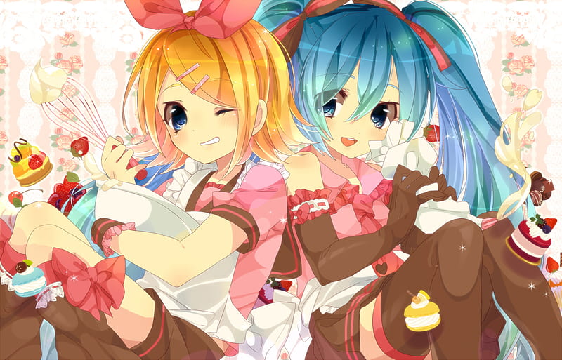 Hatsune miku delicioso, miku, pastel, chicas, vocaloids, Fondo de pantalla  HD | Peakpx