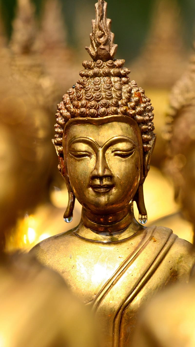 Buddha , Ancient Golden Statue, lord buddha, god, meditate, HD phone wallpaper