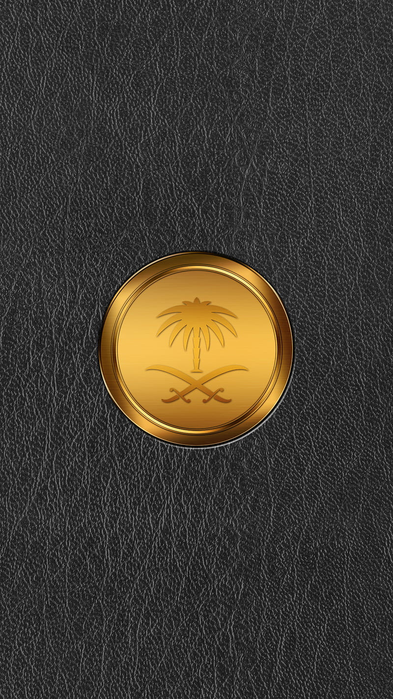Saudi Arabia, 2018, arab, black, gold, ksa, leather, HD phone wallpaper