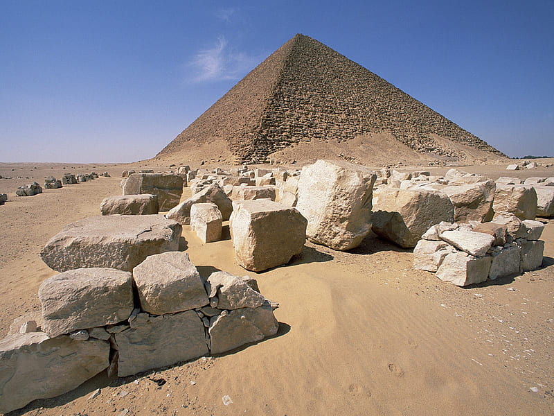Untitled , pyramids, dahshur, white pyramid of king snefru, egypt, HD wallpaper