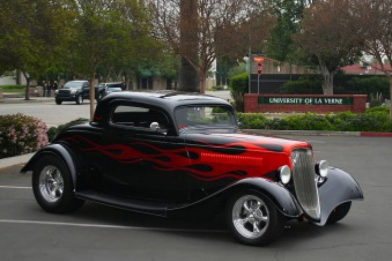 1933 Ford 3 window coupe, coupe, hot rod, street rod, ford, HD wallpaper
