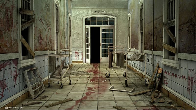 Blood, Dark, Creepy, Abandoned, Horror, Hospital, Haunted, HD wallpaper