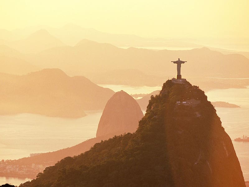 Mountain, Rio De Janeiro, Brazil, Religious, Christ The Redeemer, HD wallpaper
