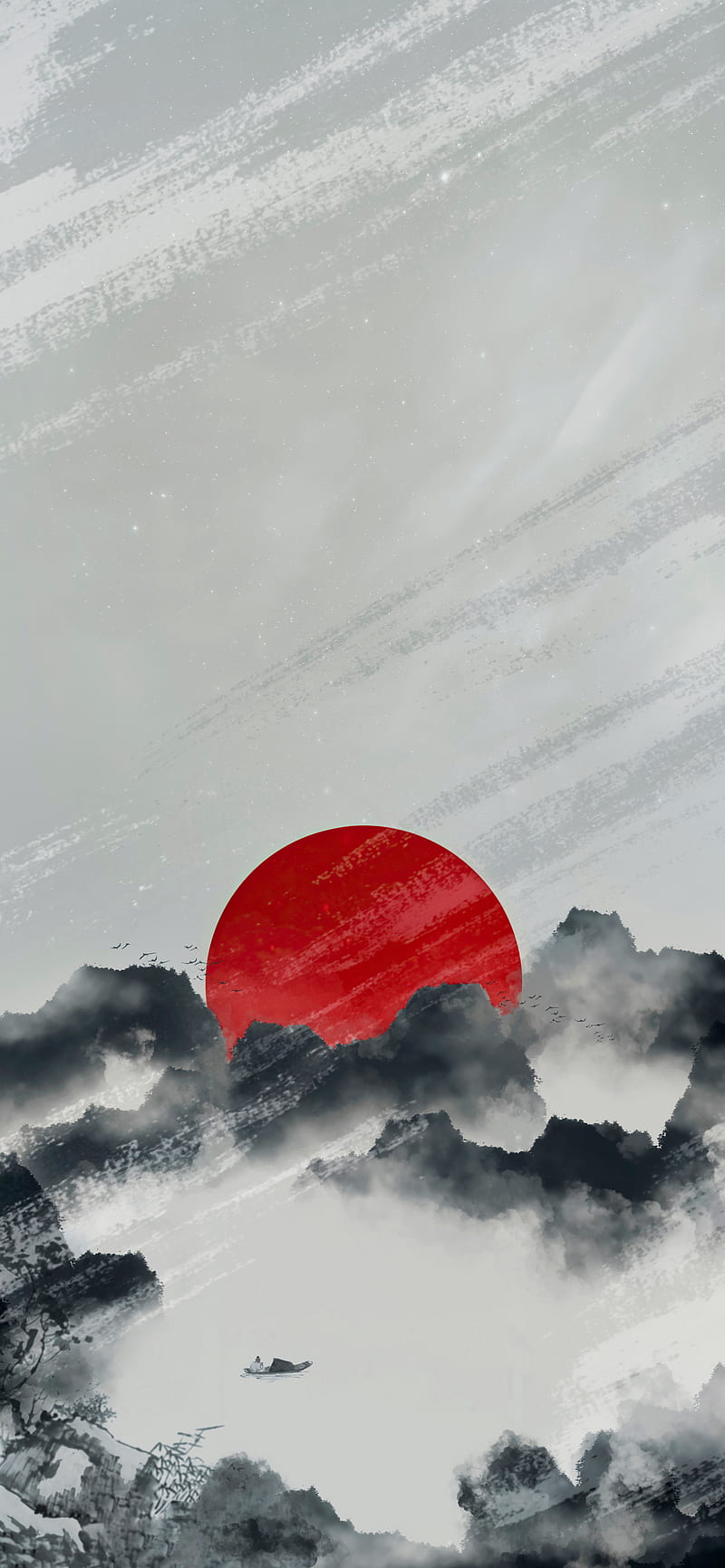 Sun In Dark Clouds iPhone XS MAX , , Background, and, Dark Art Japanese, HD phone wallpaper