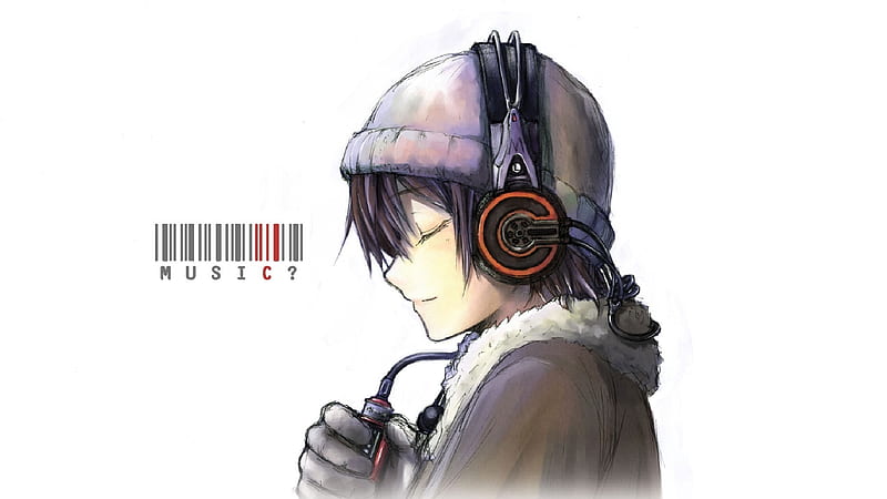 Boy Listening Music  Anime Wallpaper Download  MobCup