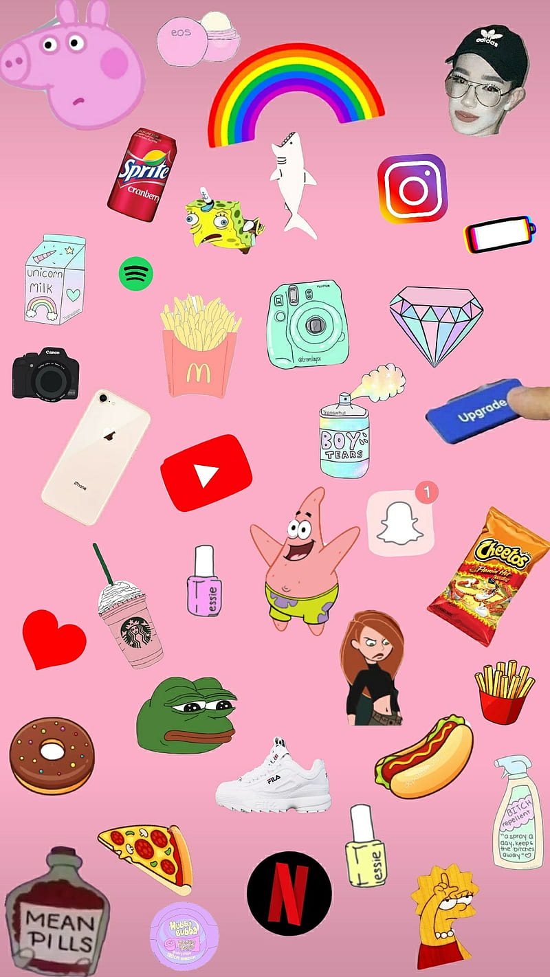 Life, happy, friends, universe, time, super, pink aesthetic, love, random,  collage, HD phone wallpaper | Peakpx
