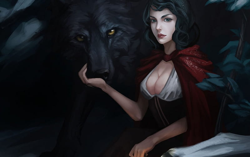 Fantasy art, female, lovely, bear, bonito, girl, dark, love, beauty, color, HD wallpaper Fantasy art, female, lovely, bear, bonito, girl, dark, love, beauty, color, HD wallpaper