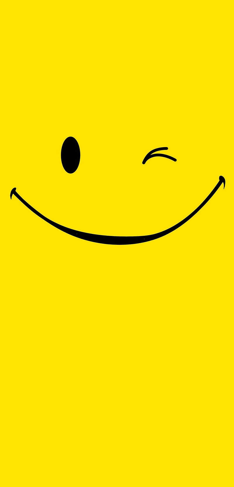 Happy Smile, black, yellow, HD phone