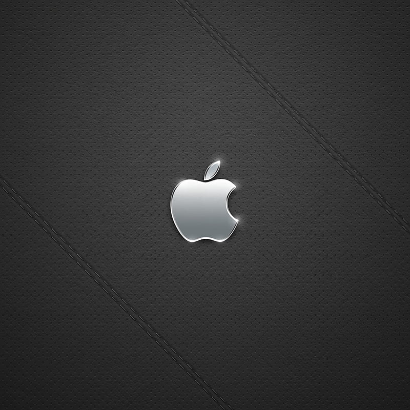 Apple, badge, brand, chrome, leather, logo, technology, HD phone wallpaper