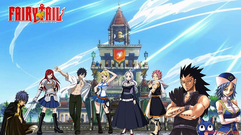 Anime, Fairy Tail, Lucy Heartfilia, Natsu Dragneel, Erza Scarlet, Gray  Fullbuster, HD wallpaper