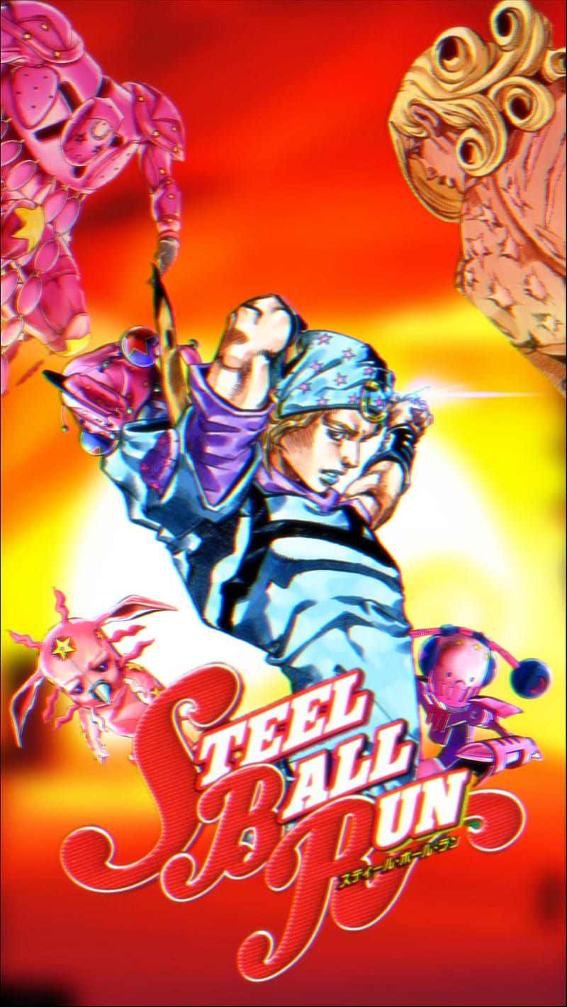 Johnny Joestar, ball, bizarre adventure, jojo, kimyou no bouken, run, steel, tusk, valentine, HD phone wallpaper