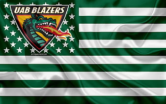 UAB Blazers, American football team, creative American flag, green