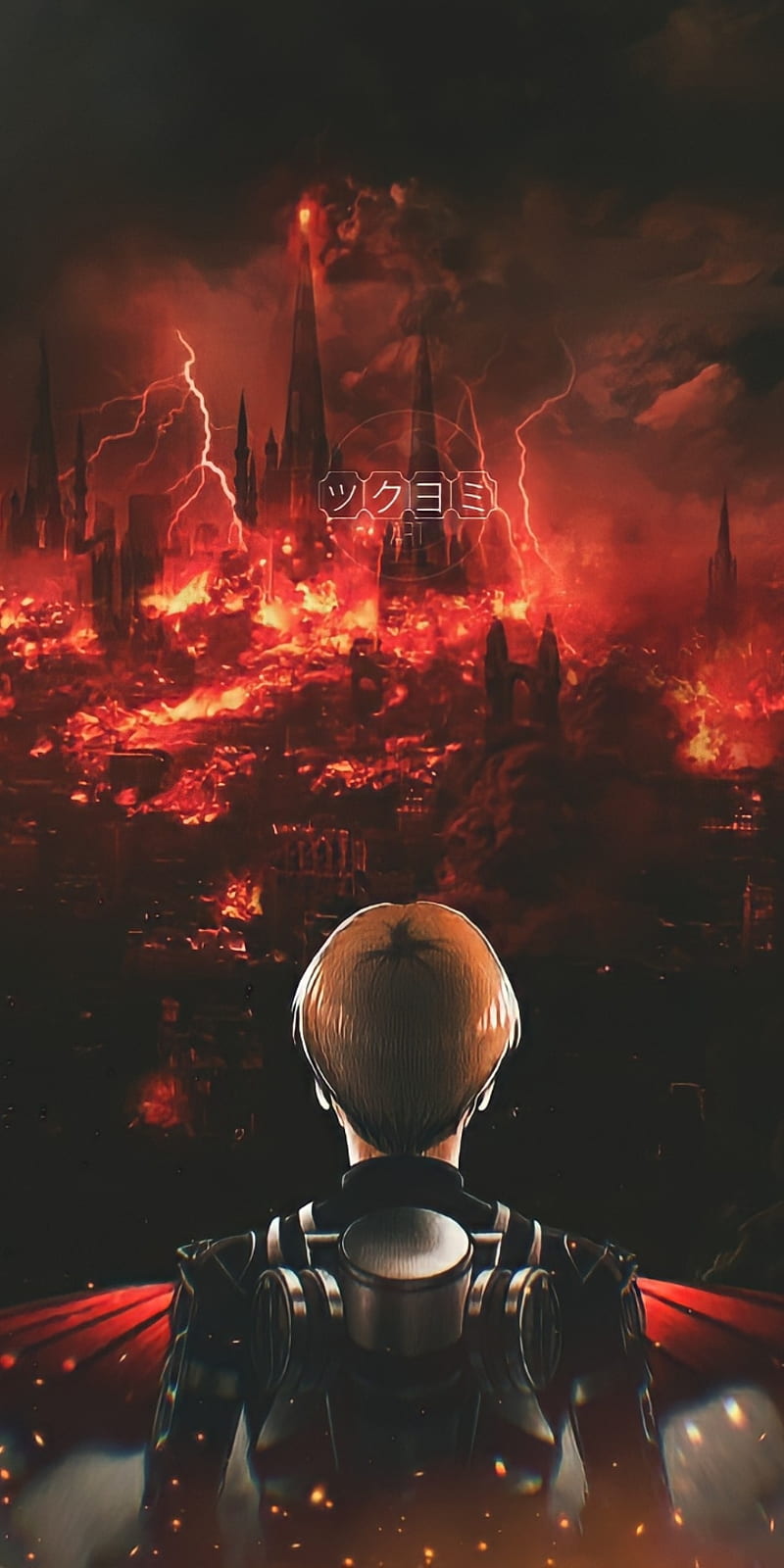 Armin Arlert, fire flames, Attack on Titan, artwork, Shingeki No Kyojin,  manga, HD wallpaper
